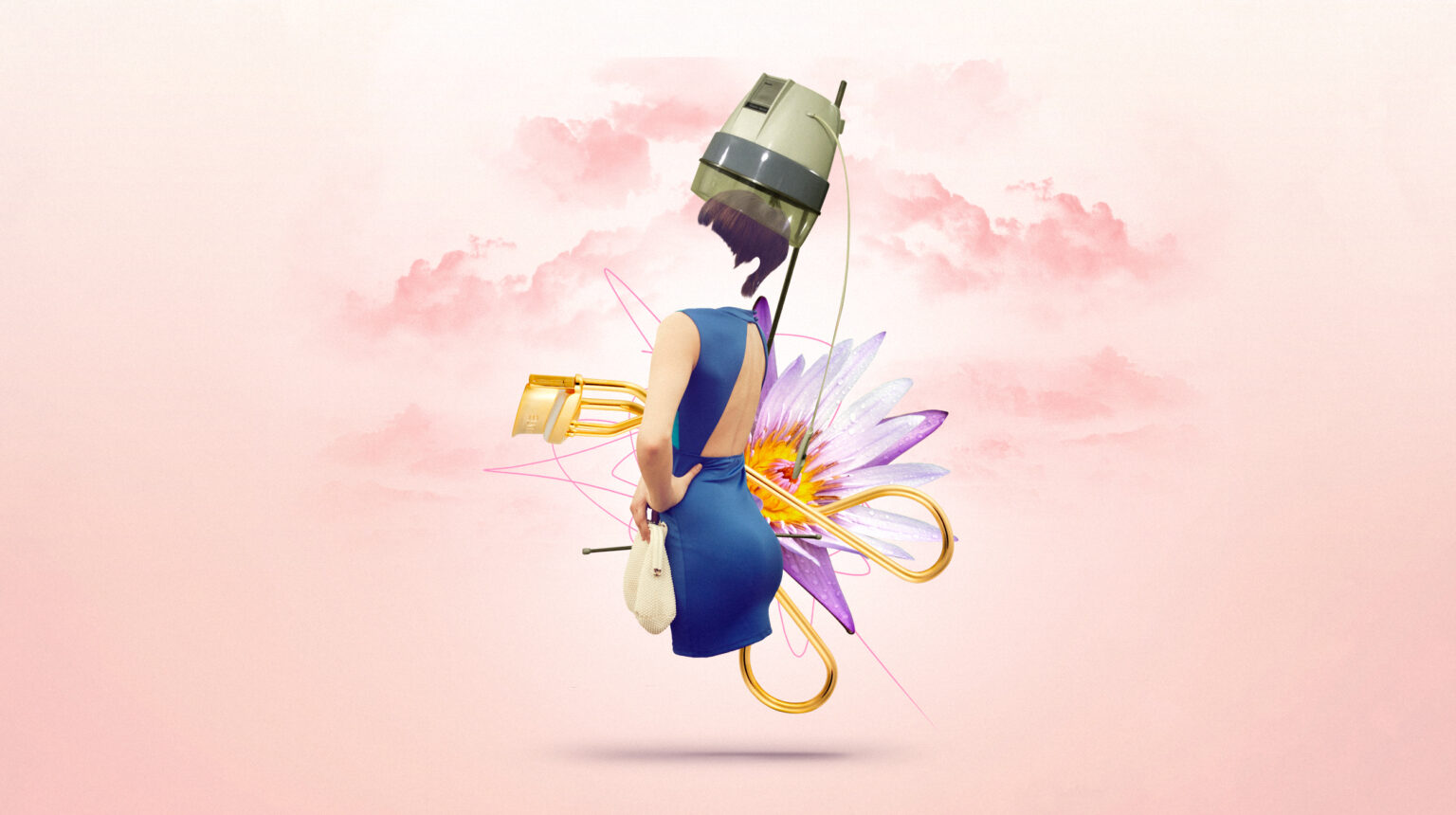 Illustrazione digitale stampata su tela per Two Hair Studio