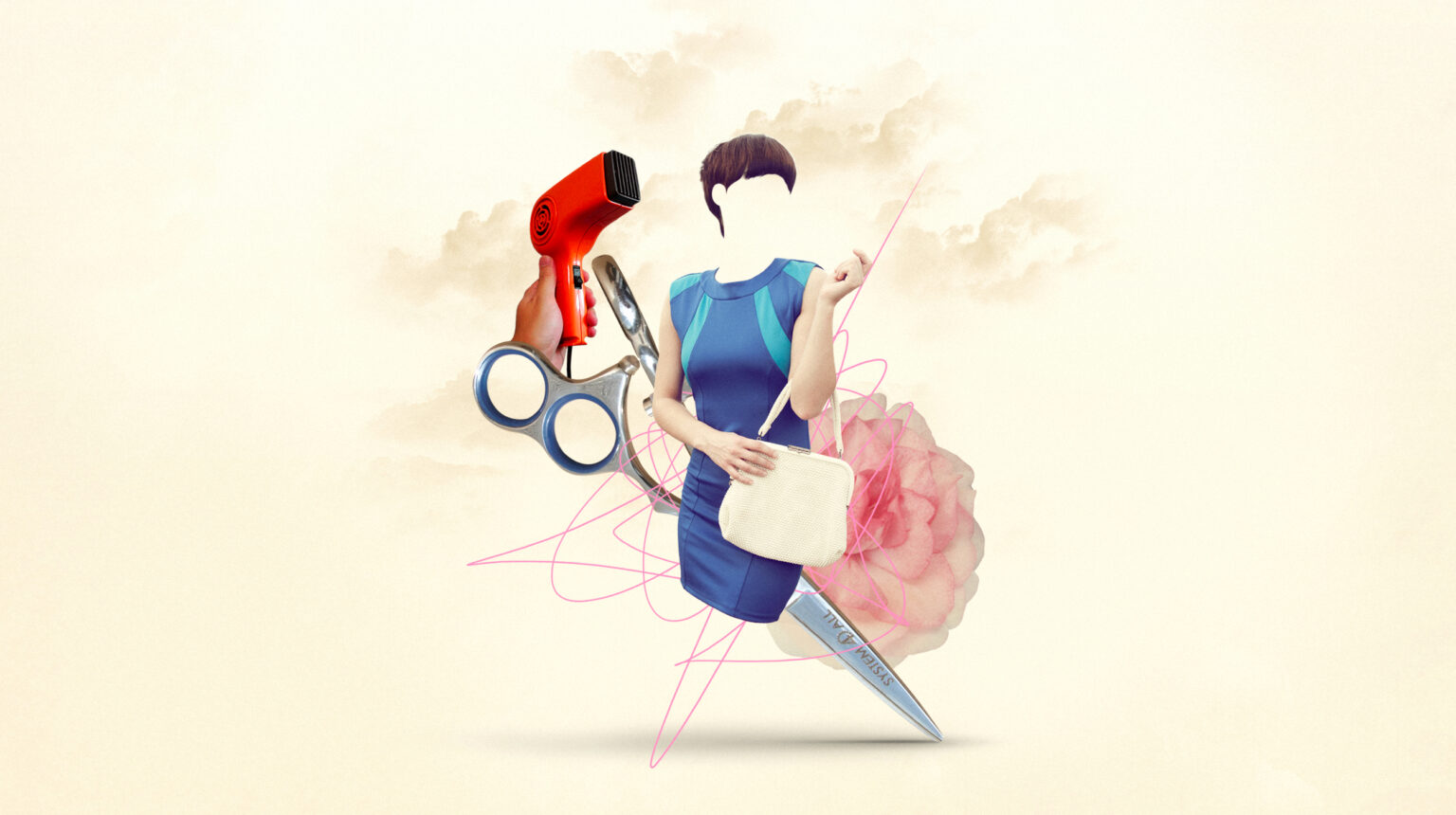 Illustrazione digitale stampata su tela per Two Hair Studio