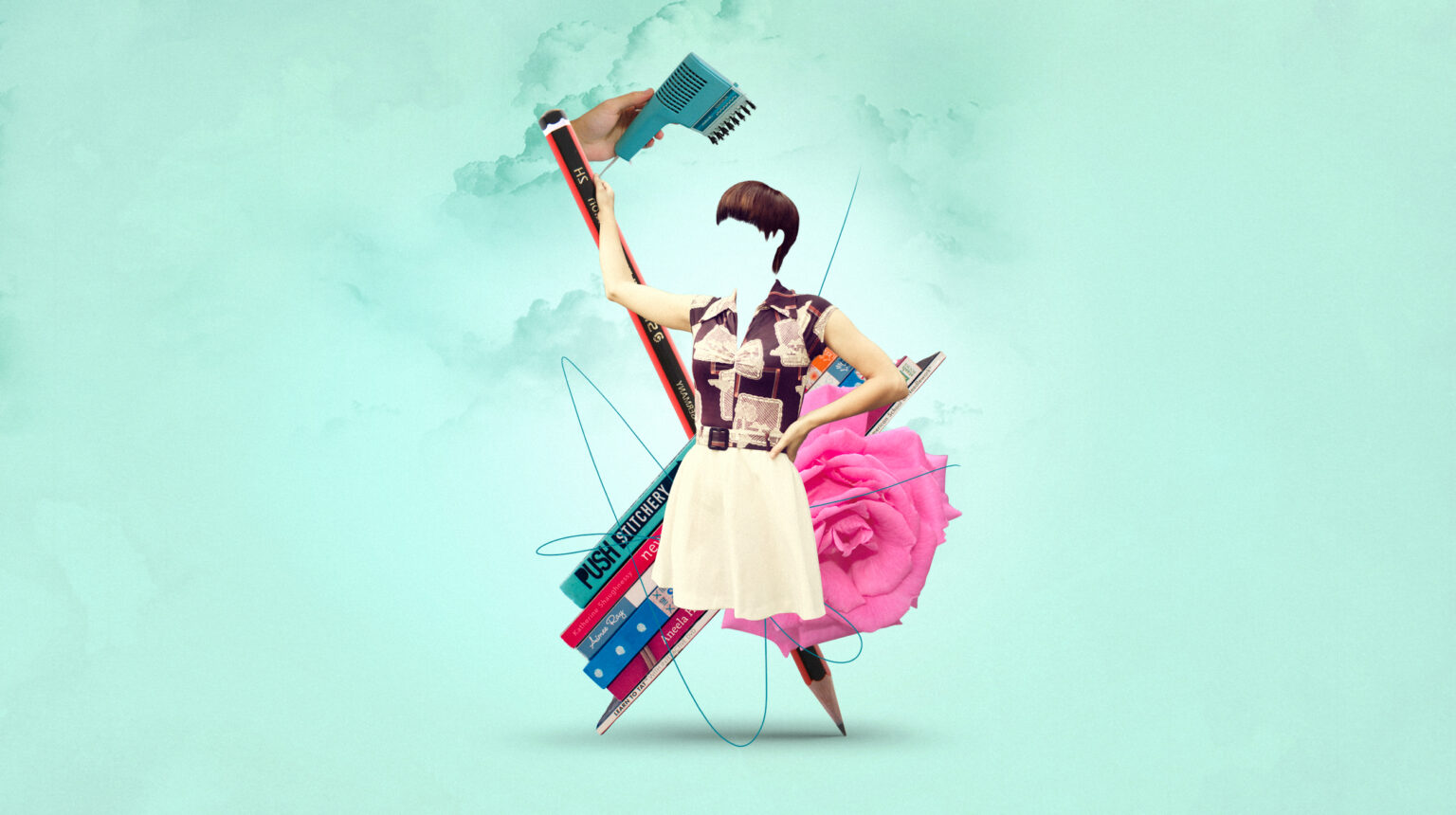 Illustrazione digitale stampata su tela per Two Hair Studio