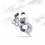 Illustrazione digitale stampata su tela per Two Hair Studio